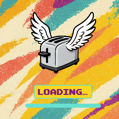 Retro KDE splash screen with neon jazz shapes and nostalgic animation